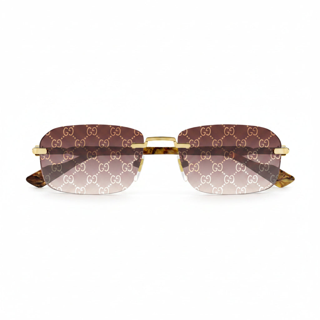 Gucci Men Promo Brown Gradient With Pattern Sunglasses