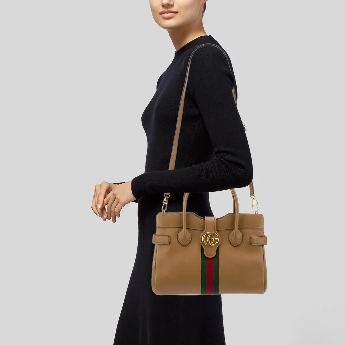 Gucci Dahlia GG Handle Bag – Brown