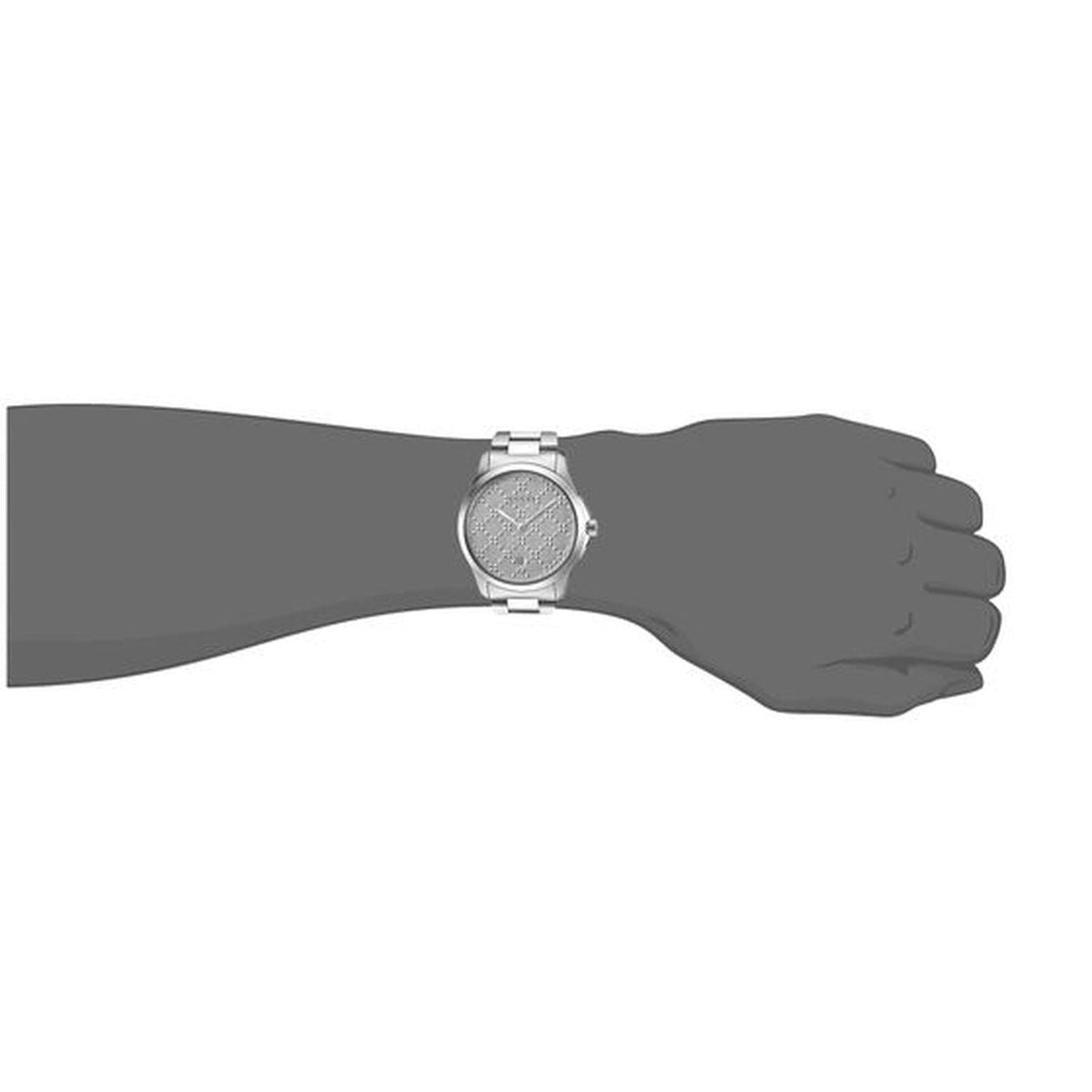 Gucci G Timeless Quartz Silver Dial Silver Steel Strap Watch For Women - YA126459