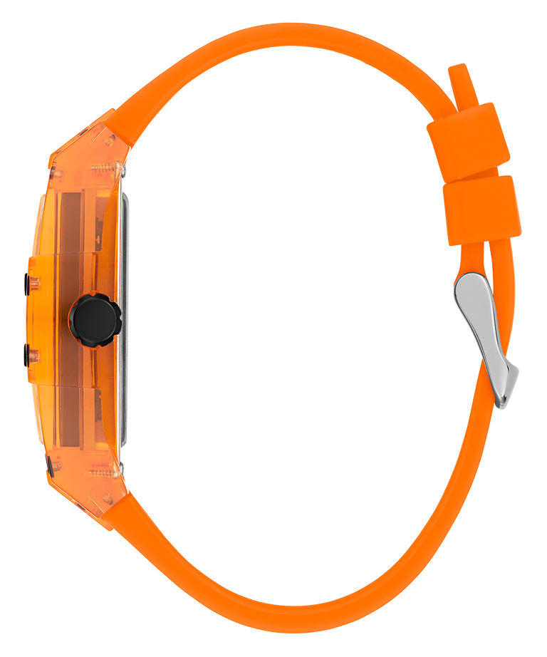 Guess Phoenix Multifunction Black Dial Orange Rubber Strap Watch For Men - GW0203G10