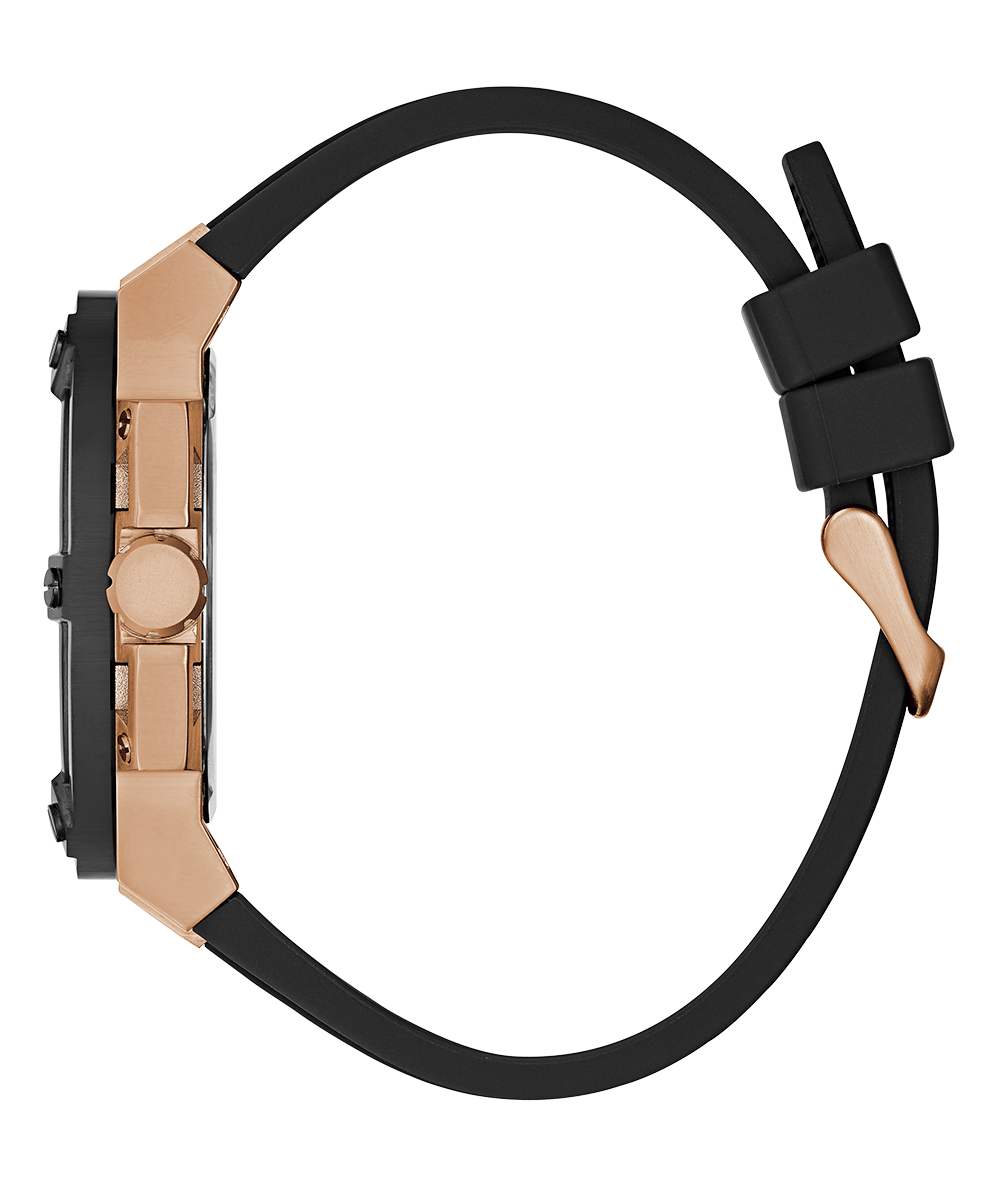 Guess Matrix Multifunction Black Dial Black Rubber Strap Watch For Men - GW0423G5