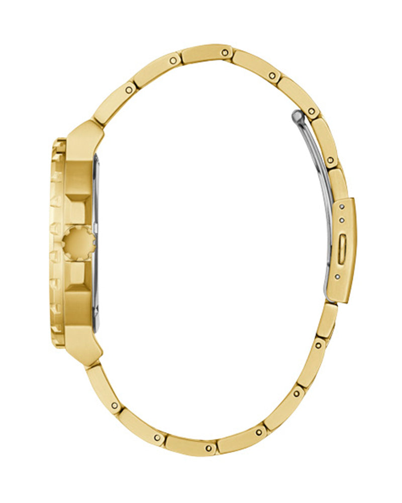 Guess Track Grey Dial Gold Steel Strap Watch for Men - GW0426G2