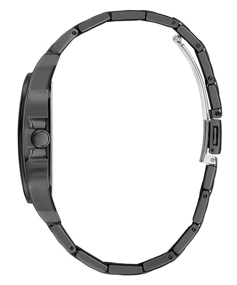 Guess Integrity Analog Black Dial Black Steel Strap Watch for Men - GW0631G2