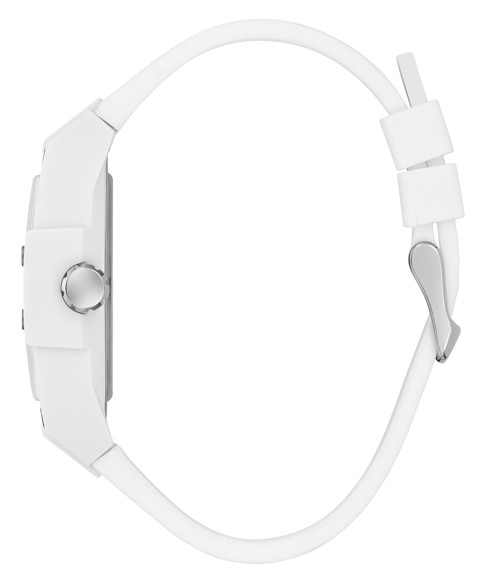 Guess Phoenix Analog White Dial White Silicone Strap Watch for Men - GW0720G1