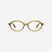 CHANEL Women’s Optical Oval Yellow Eyeglasses