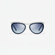 Chanel Women’s Cat-Eye Blue Sunglasses