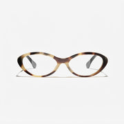 Chanel Women Oval Tortoise Eyeglasses