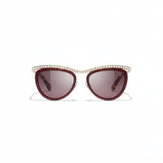 Chanel Women Cat-Eye Red Sunglasses