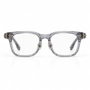 Chrome Hearts Unisex Transparent Grey & Silver Gothic Square Optical Glasses