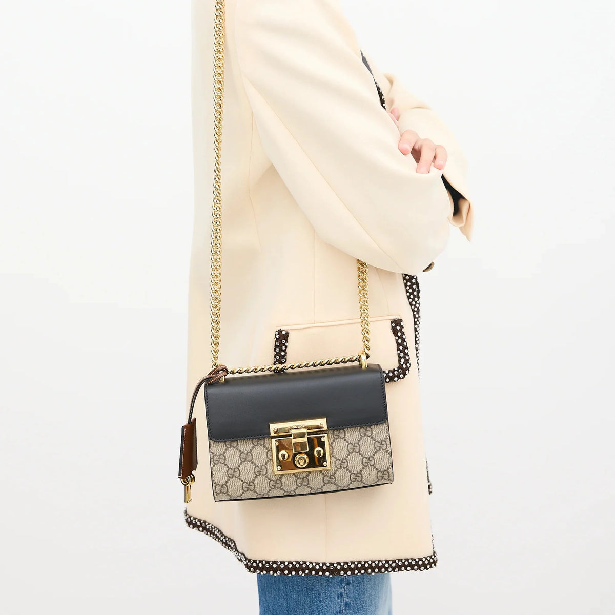 Gucci GG Padlock Crossbody Bag – Black
