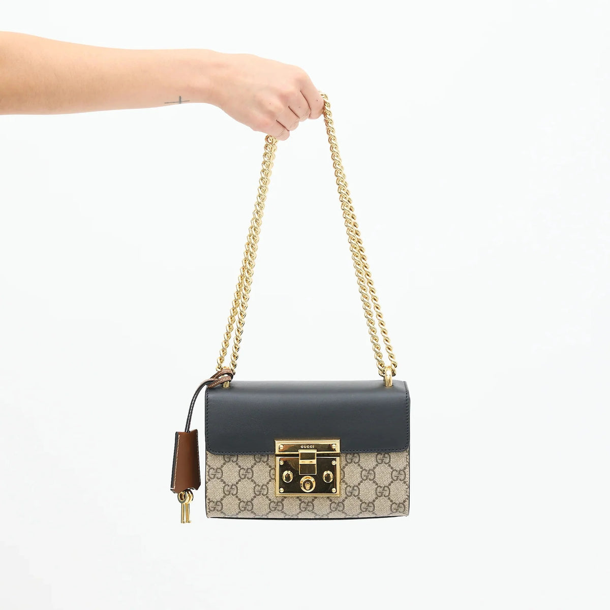 Gucci GG Padlock Crossbody Bag – Black