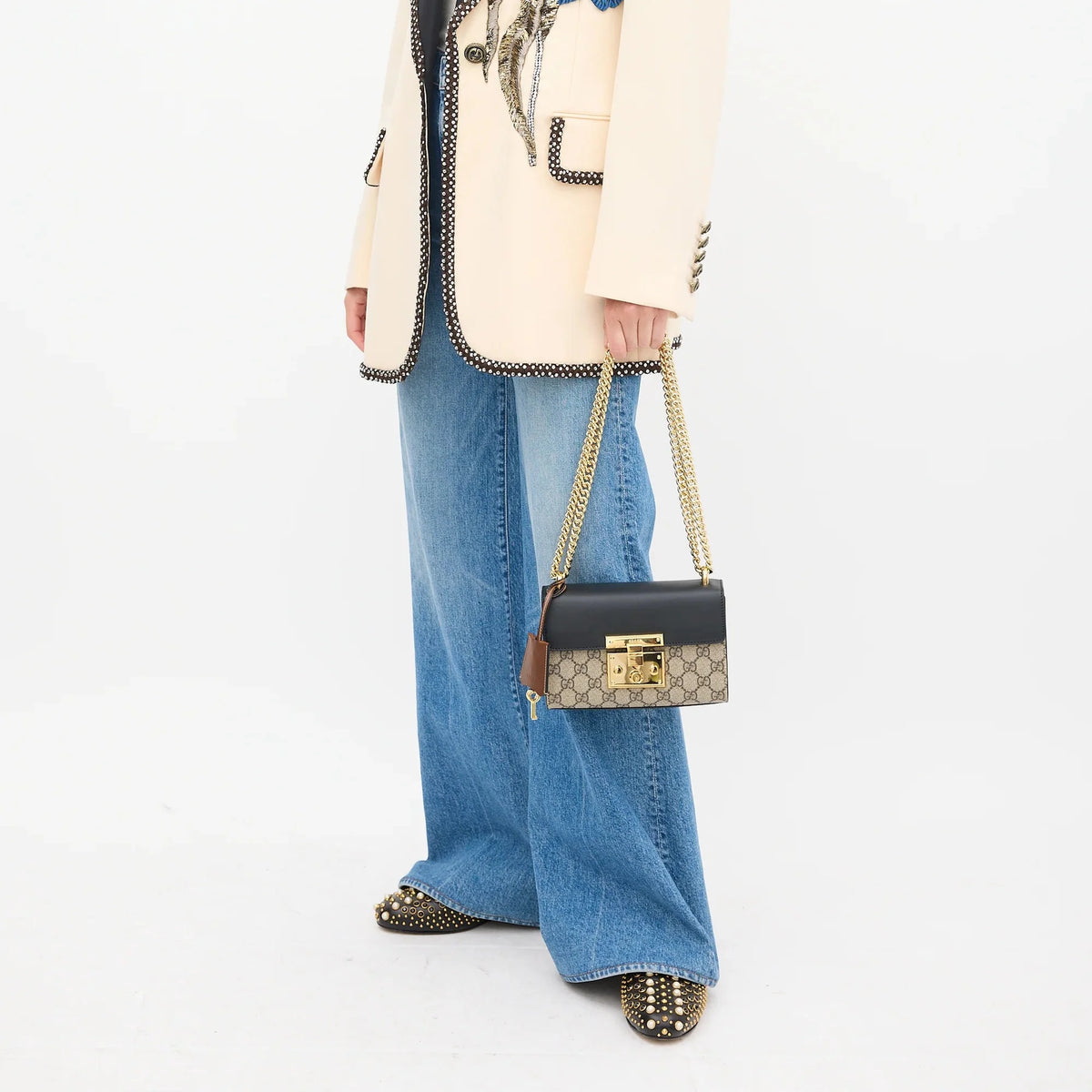 Gucci GG Padlock Crossbody Bag – Black