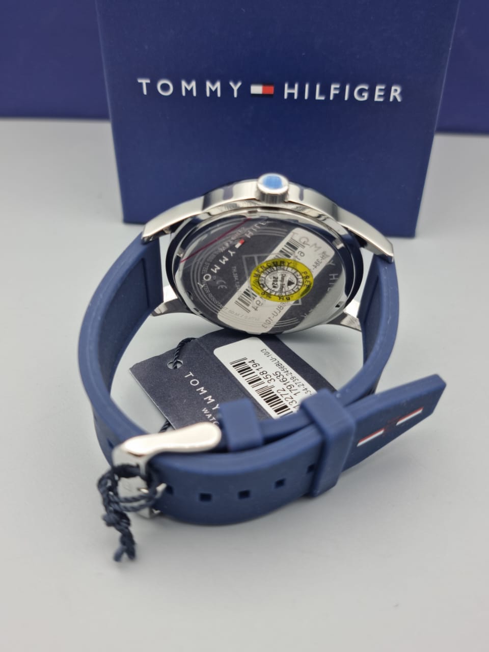 Tommy Hilfiger Austin Quartz Blue Dial Blue Rubber Strap Watch for Men - 1791635