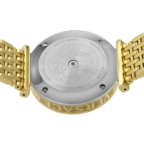 Versace V-Twist Black Dial Gold Mesh Bracelet Watch for Women - VELS00819