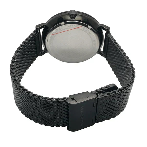 Michael Kors Irving Quartz Black Dial Black Mesh Bracelet Watch For Men - MK8742