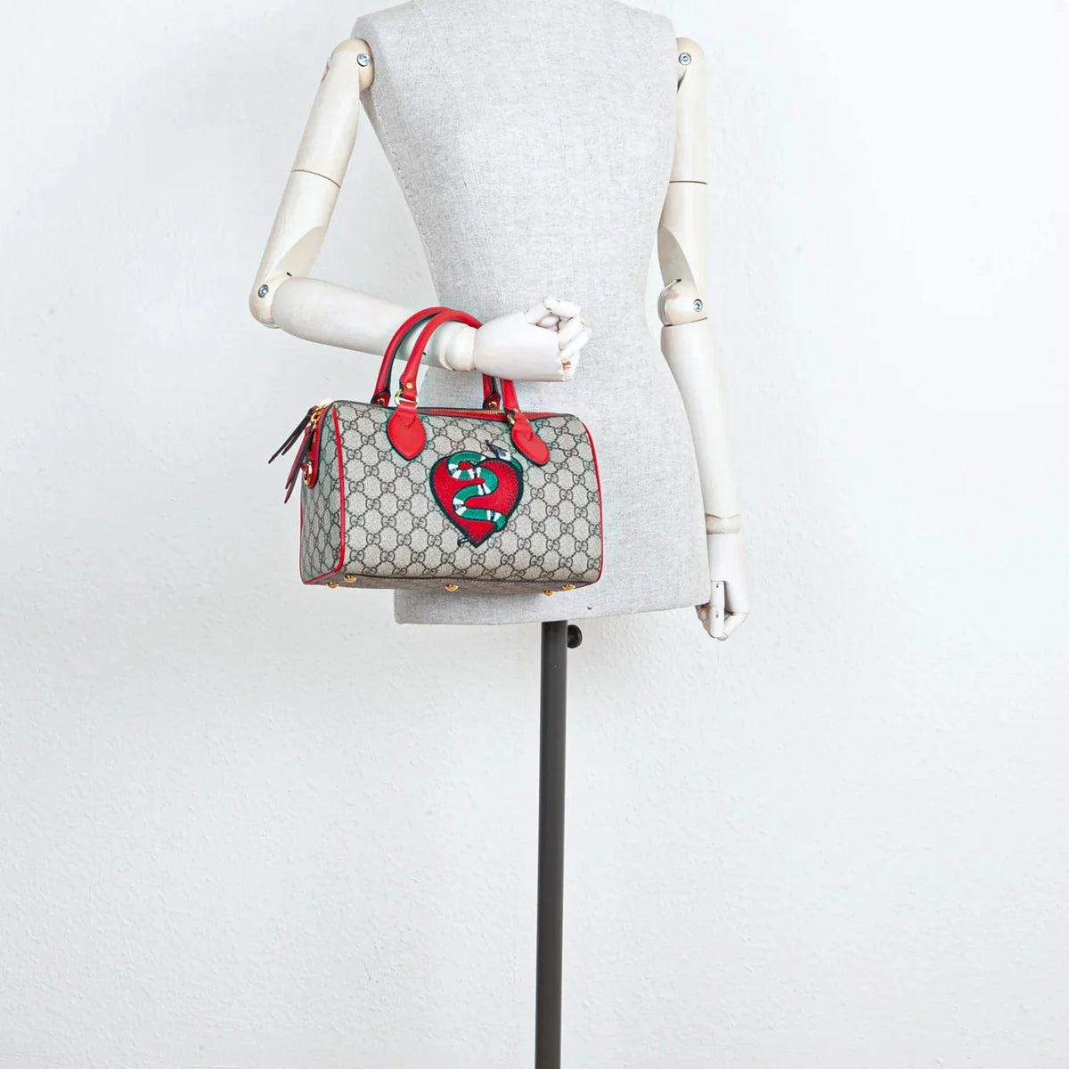 Gucci Kingsnake Boston Bag – Red