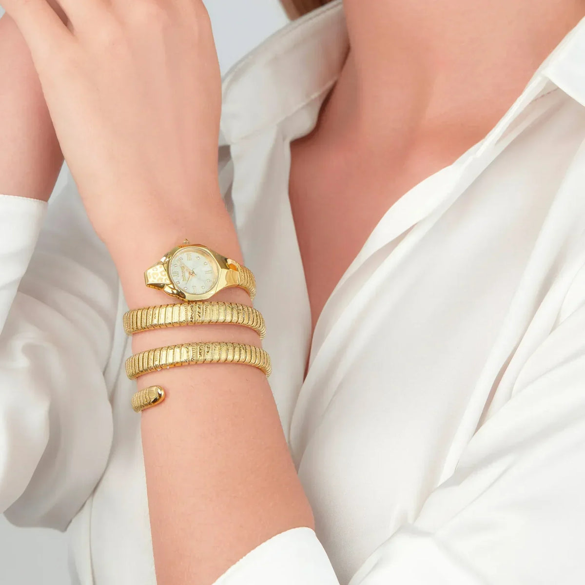 Just Cavalli Ravenna Gold Dial Gold Steel Strap Watch for Women - JC1L271M0025