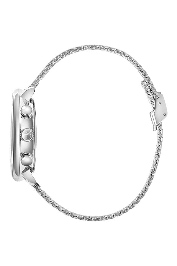 Calvin Klein High Noon Silver Dial Silver Mesh Bracelet Watch for Men - K8M27126