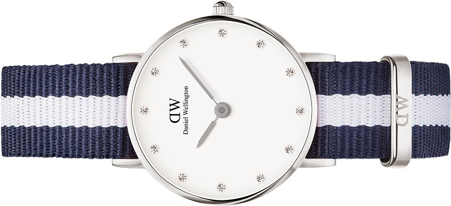 Daniel Wellington Classy Glasgow White Dial Two Tone NATO Strap Watch For Women - DW00100074