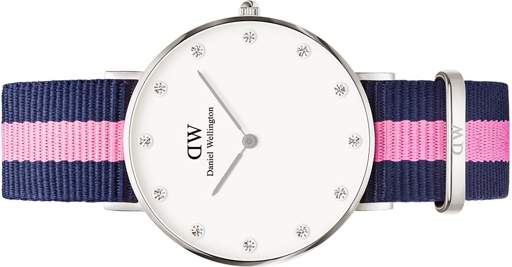 Daniel Wellington Classy Winchester White Dial Two Tone NATO Strap Watch For Women - DW00100081
