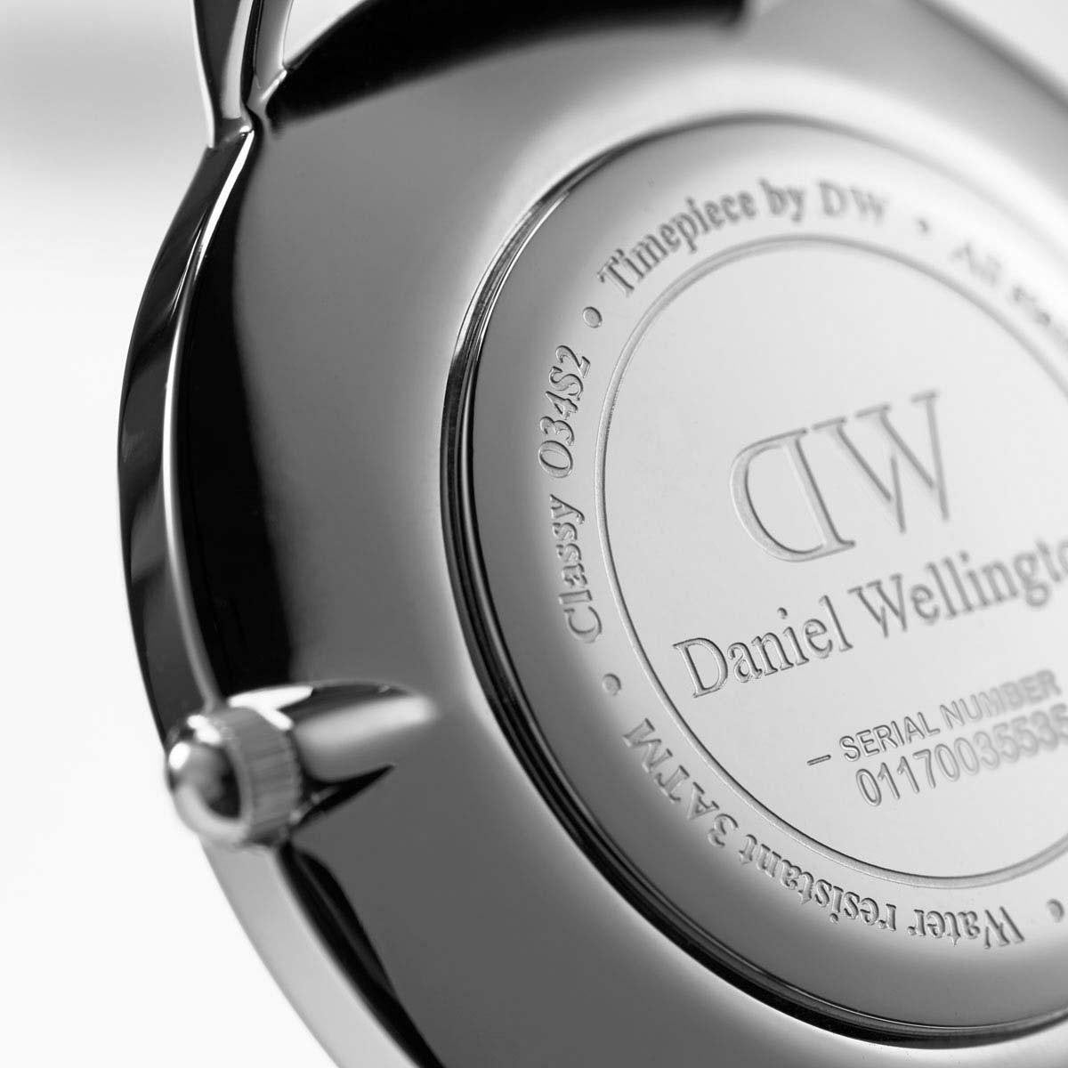 Daniel Wellington Classy Glasgow White Dial Two Tone Nylon Strap Watch For Women - DW00100082