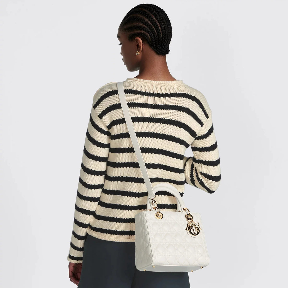 Dior Medium Lady Dior Bag - Latte Cannage Lambskin