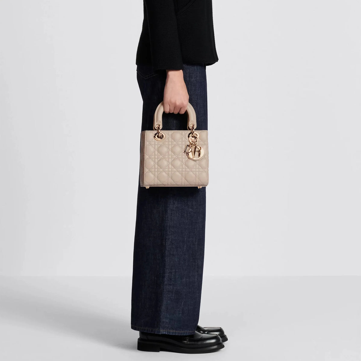 Dior Small Lady Dior Bag - Powder Beige Cannage Lamskin