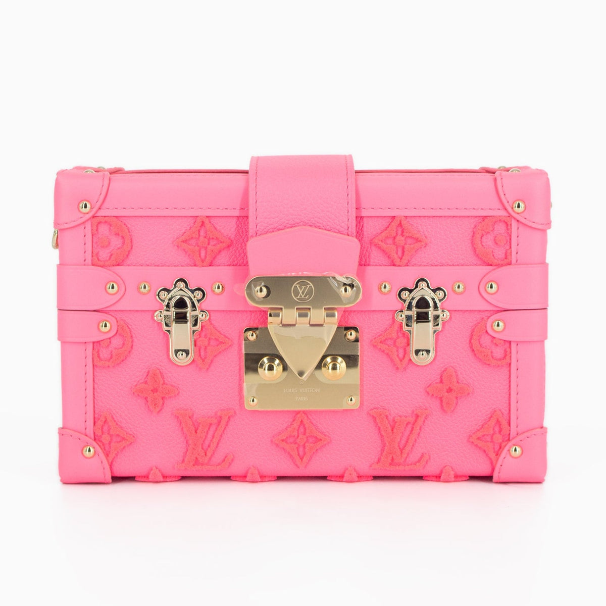 Louis Vuitton Monogram Tuffetage Petite Malle Shoulder Bag - Rose Fluo