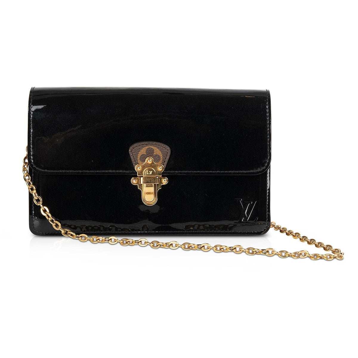 Louis Vuitton Cherrywood Chain Wallet Bag - Black