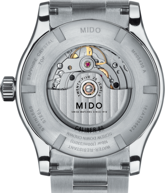 Mido Multifort Automatic Silver Dial Silver Steel Strap Watch For Men - M005.430.11.031.80