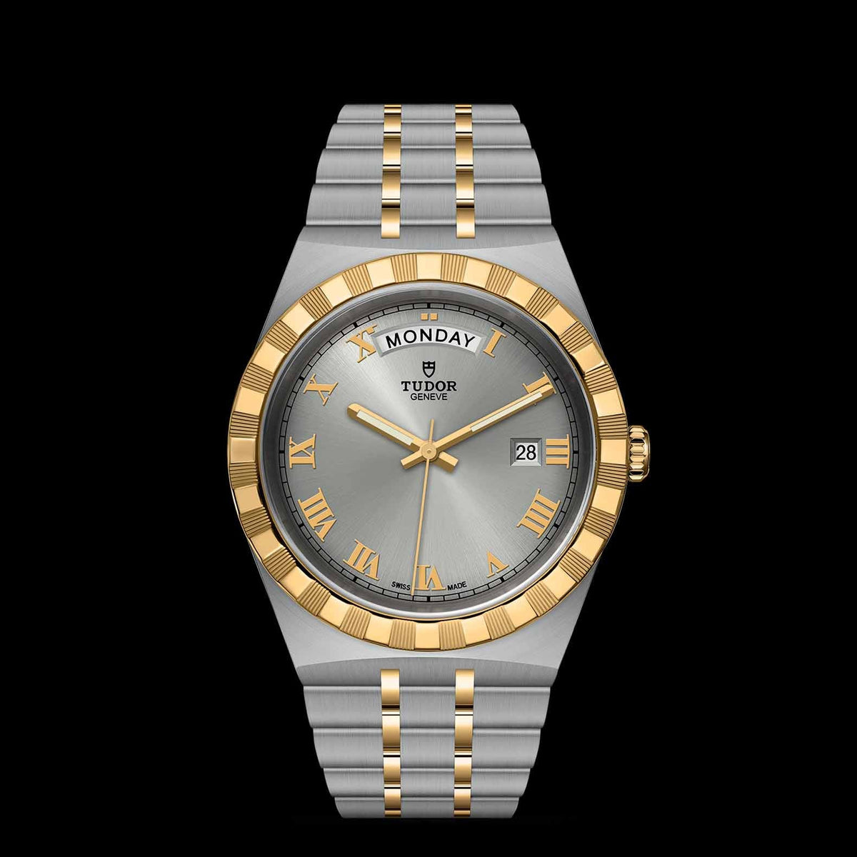 Tudor Royal Automatic Silver Dial Two Tone Steel Strap Watch for Men - M28603-0001
