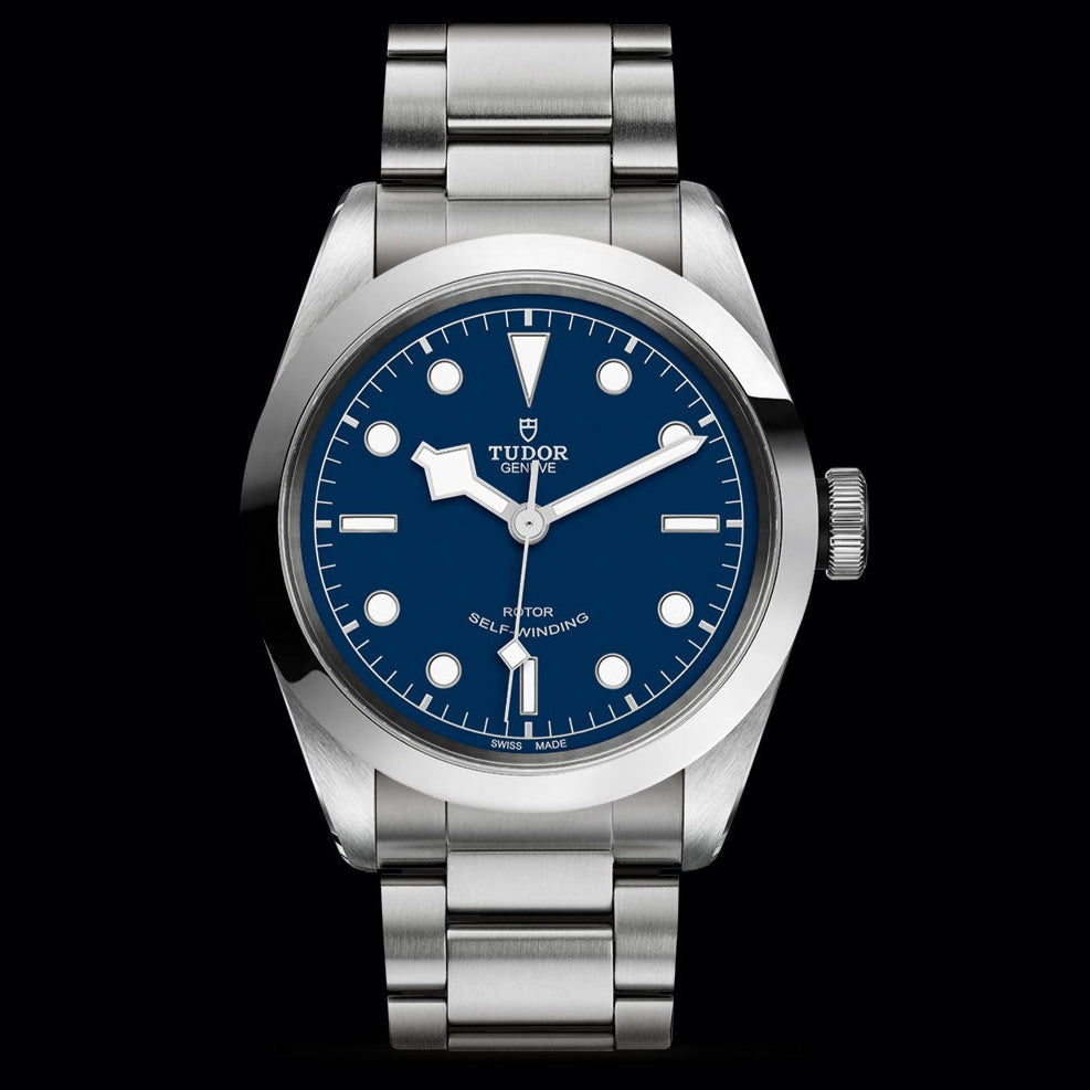Tudor Black Bay Automatic Blue Dial Silver Steel Strap Watch for Men - M79540-0004