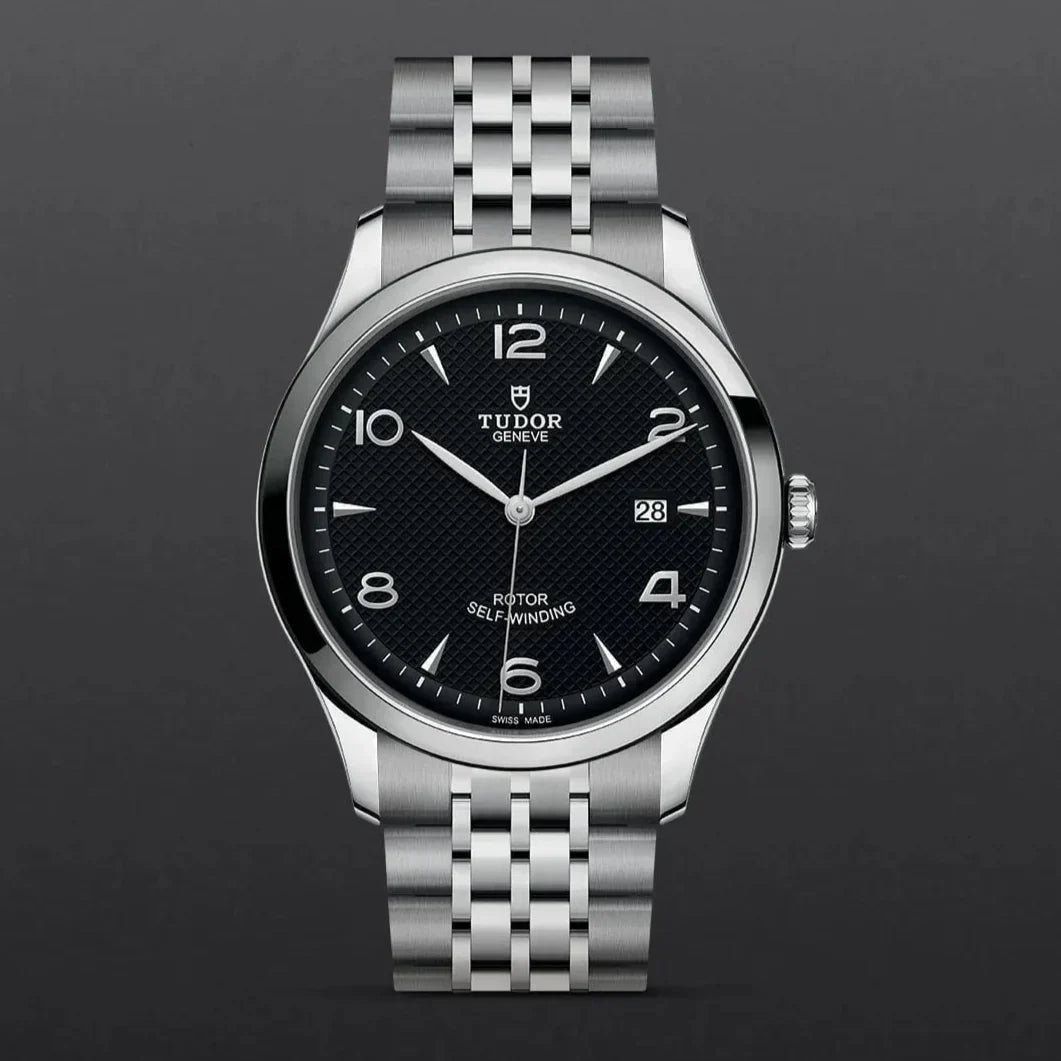 Tudor 1926 Automatic Black Dial Silver Steel Strap Watch for Men - M91650-0002