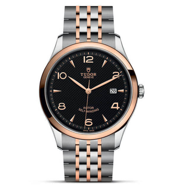 Tudor 1926 Automatic Black Dial Two Tone Steel Strap Watch for Men - M91651-0003