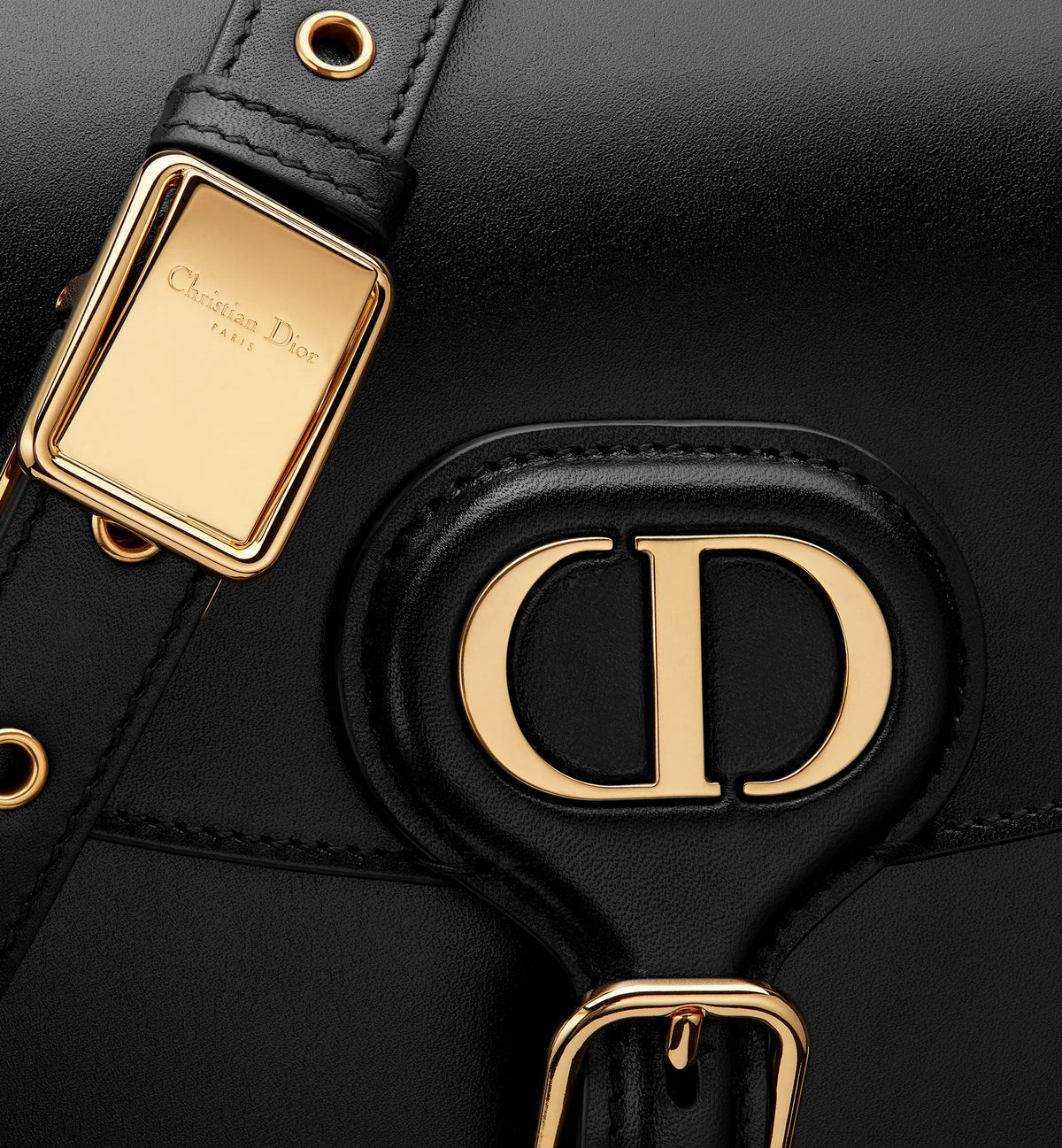 Dior Medium Calfskin Bobby Bag - Black