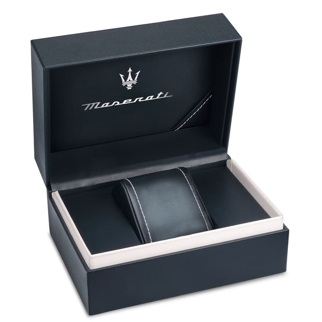Maserati SFIDA Chronograph Black Dial Black Steel Strap Watch For Men - R8873640011