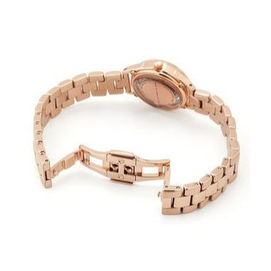 Marc Jacobs Tether Transparent Rose Gold Dial Rose Gold Steel Strap Watch for Women - MBM3417