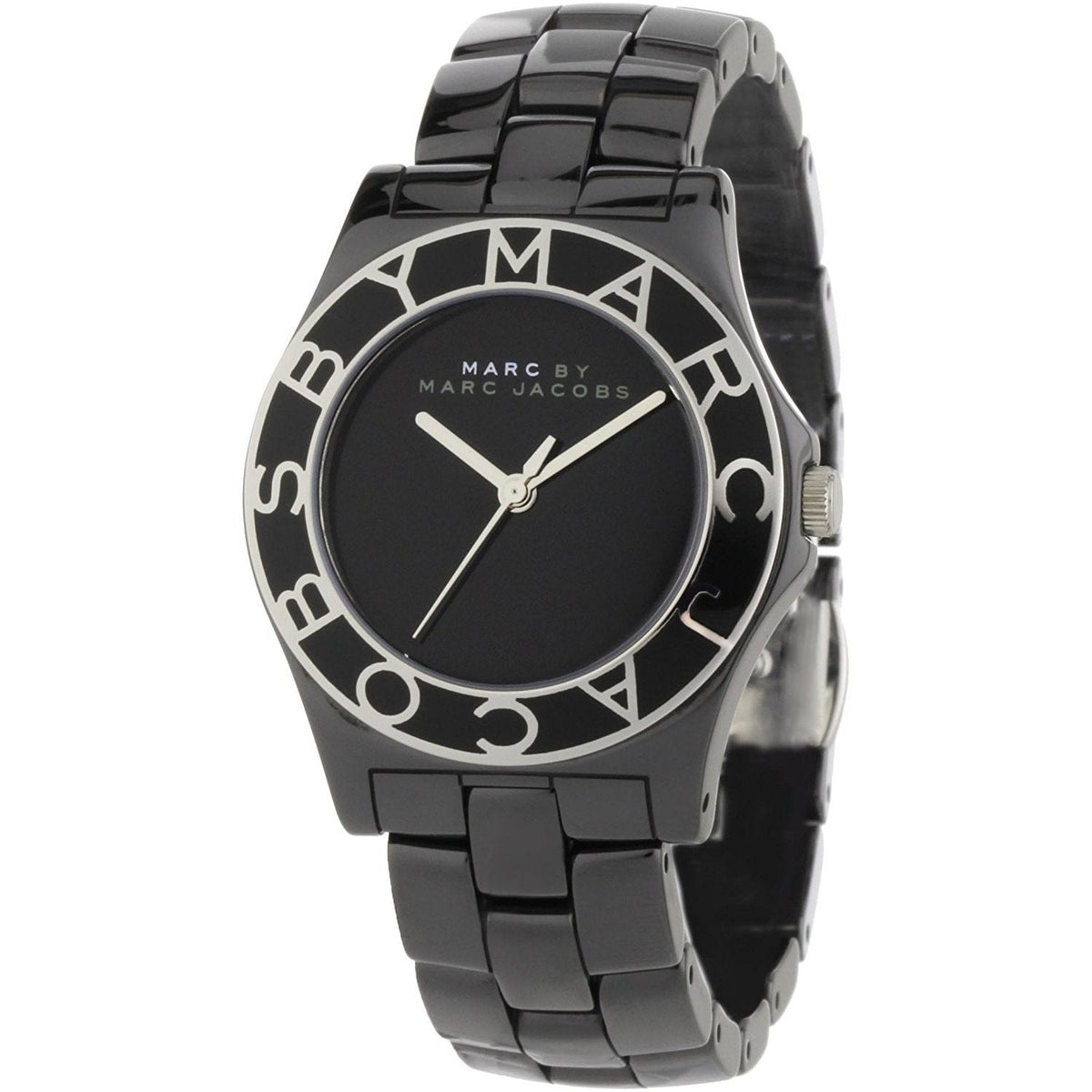 Marc Jacobs Black Dial Black Ceramic Strap Watch for Women - MBM9501