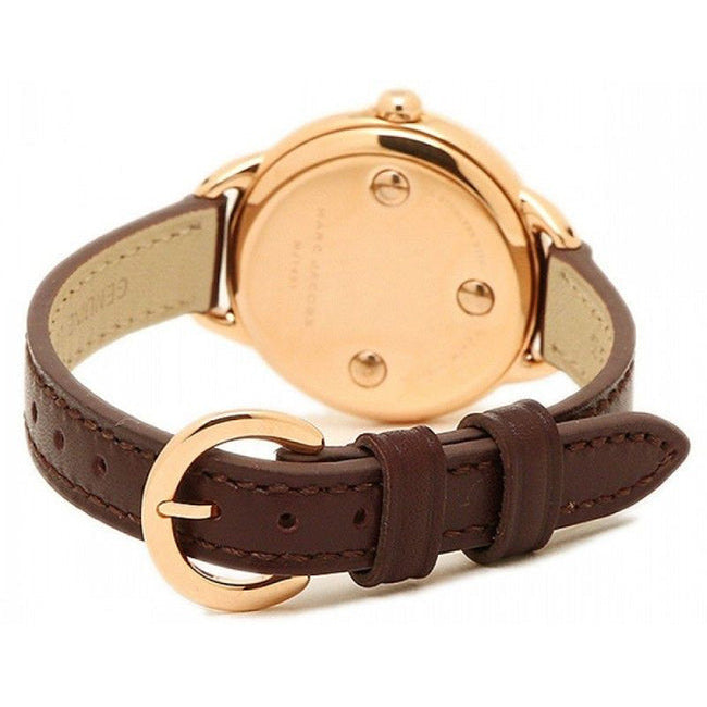 Marc Jacobs Betty White Dial Brown Leather Strap Watch for Women - MJ1481