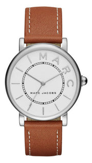 Marc Jacobs Roxy White Dial Brown Leather Strap Watch for Women - MJ1571