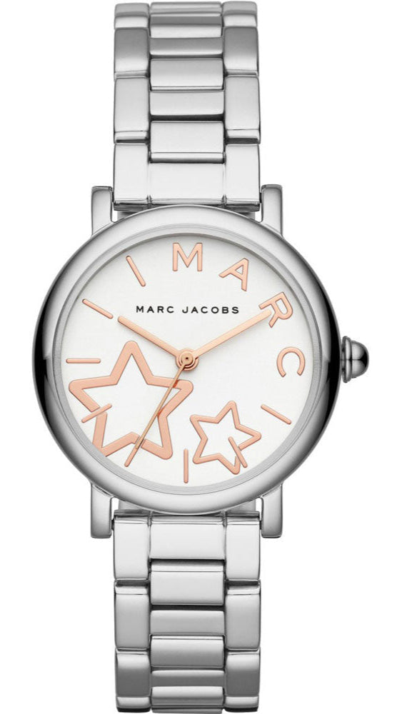 Marc Jacobs Classic White Dial Silver Steel Strap Watch for Women - MJ3591
