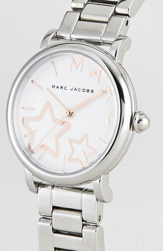 Marc Jacobs Classic White Dial Silver Steel Strap Watch for Women - MJ3591