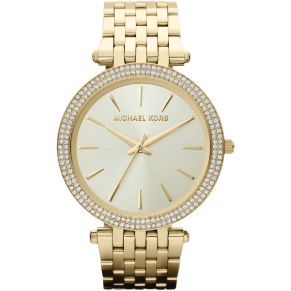 Michael Kors Darci Silver Dial Gold Stainless Steel Strap Watch for Women - MK3191