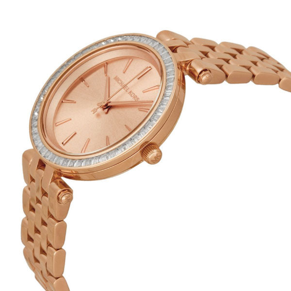 Michael Kors Darci Rose Gold Dial Rose Gold Stainless Steel Strap Watch for Women - MK3366