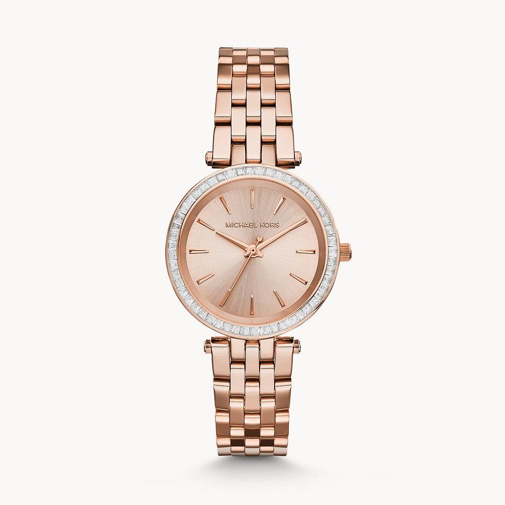 Michael Kors Darci Rose Gold Dial Rose Gold Stainless Steel Strap Watch for Women - MK3366