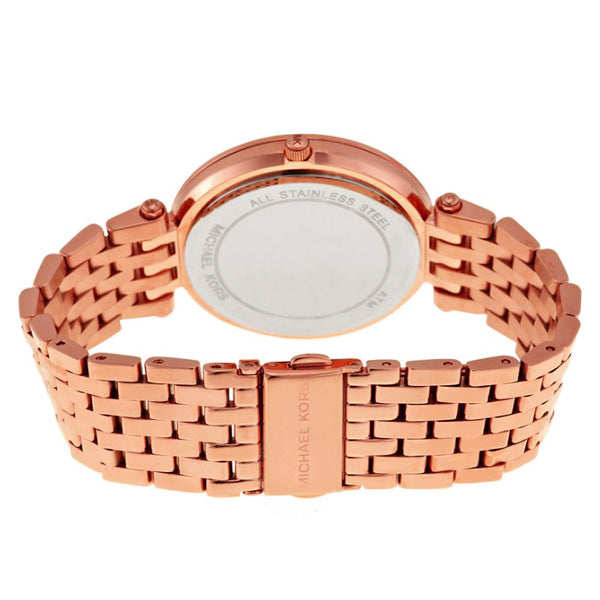 Michael Kors Darci Purple Dial Rose Gold Steel Strap Watch for Women - MK3400