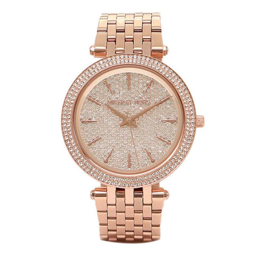 Michael Kors Darci Rose Gold Dial Steel Strap Watch for Women - MK3399