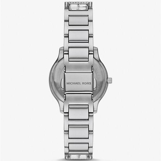 Michael Kors Sage Pavé Crystals Silver Dial Silver Steel Strap Watch for Women - MK4825LE