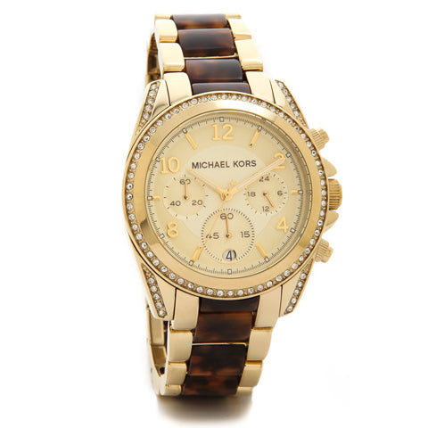 Michael Kors Blair Gold Dial Two Tone Steel Strap Watch for Women - MK6094