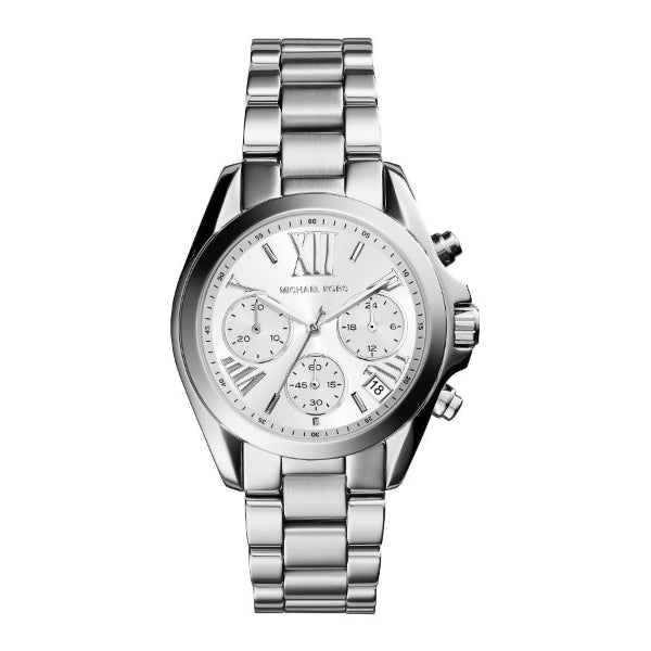 Michael Kors Bradshaw  Chronograph Silver Dial Silver Steel Strap Watch for Women - MK6174